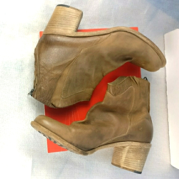 Nylo ALL LEATHER Welted Sole Stacked heel Ankle Boot Handmade in Europe 38Brown - Picture 3 of 16